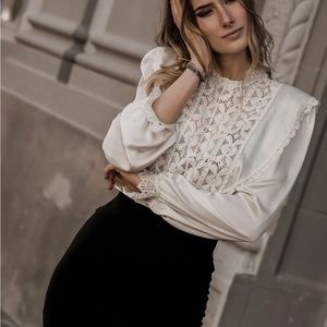 Vintage Cream Blouse